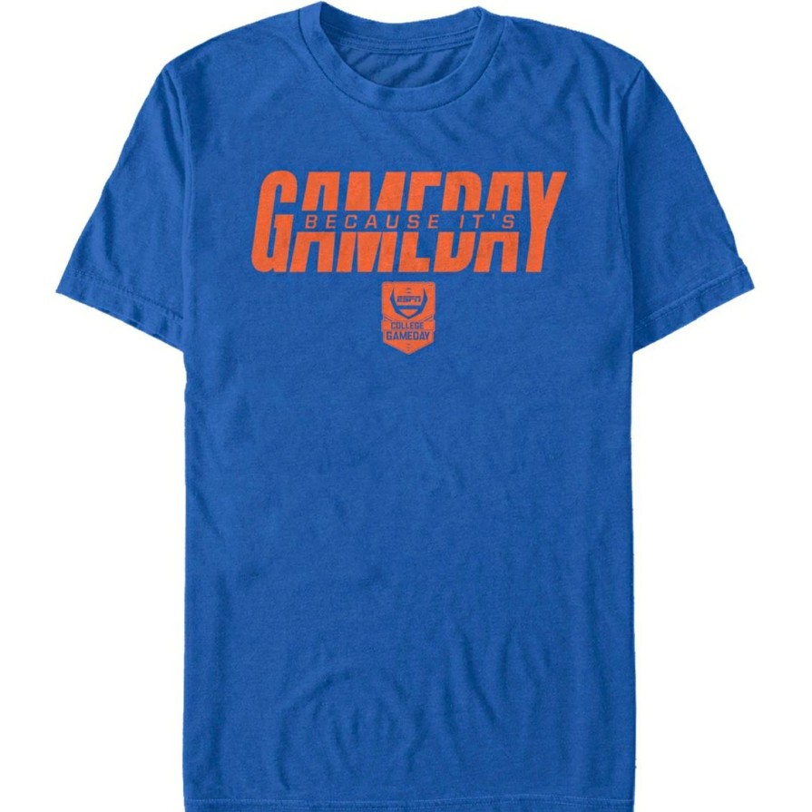 Men'S Clothing * | Outlet Mad Engine Mens Espn Gameday Orange T-Shirt Royal