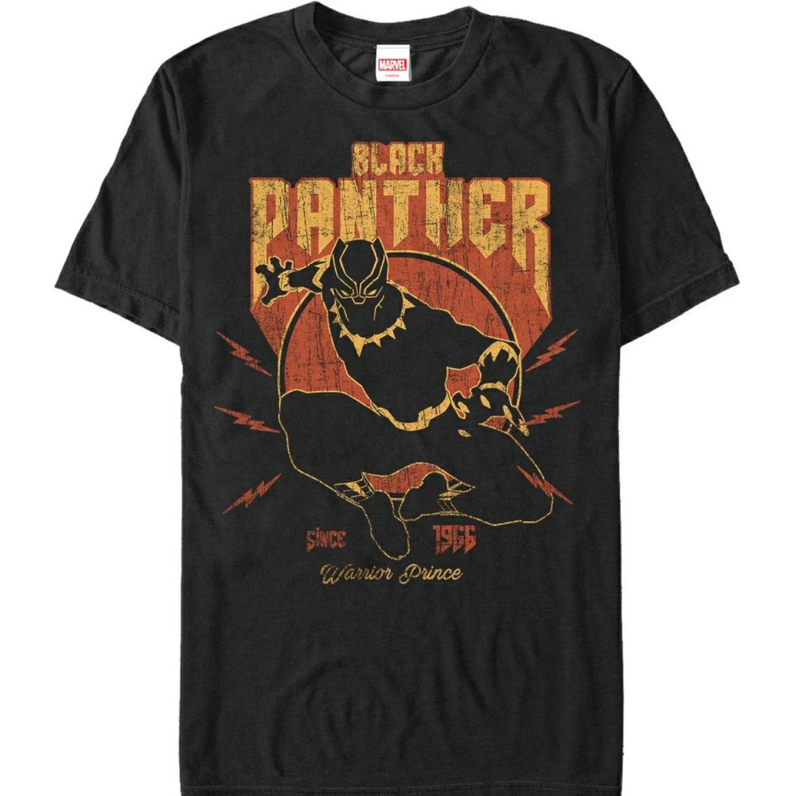 Men'S Clothing * | Top 10 Mad Engine Mens Marvel Lighting Panther T-Shirt Black