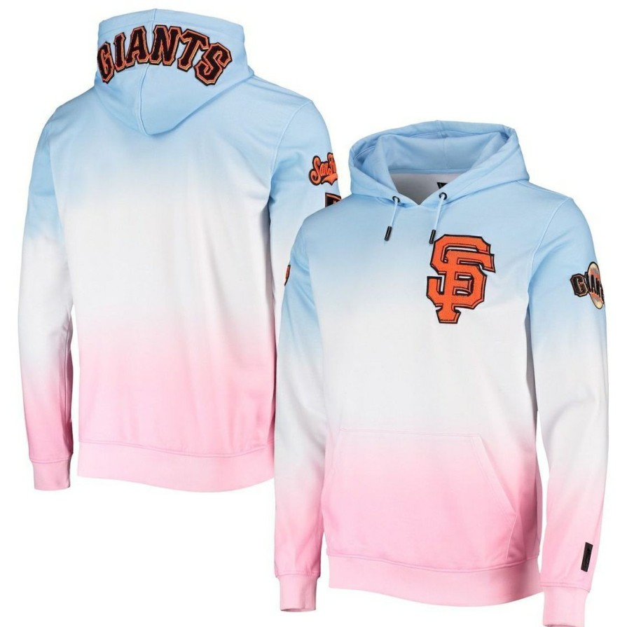 Men'S Clothing * | Coupon Men'S Pro Standard /Pink San Francisco Giants Ombre Pullover Hoodie Blue