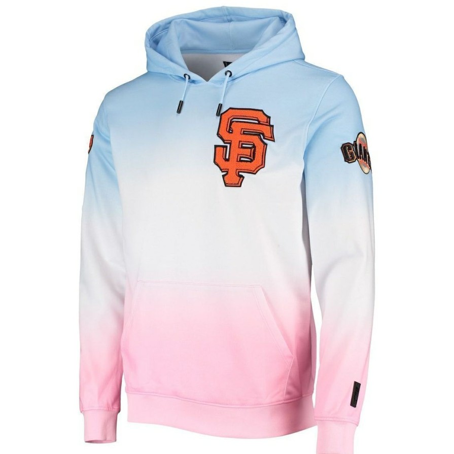 Men'S Clothing * | Coupon Men'S Pro Standard /Pink San Francisco Giants Ombre Pullover Hoodie Blue