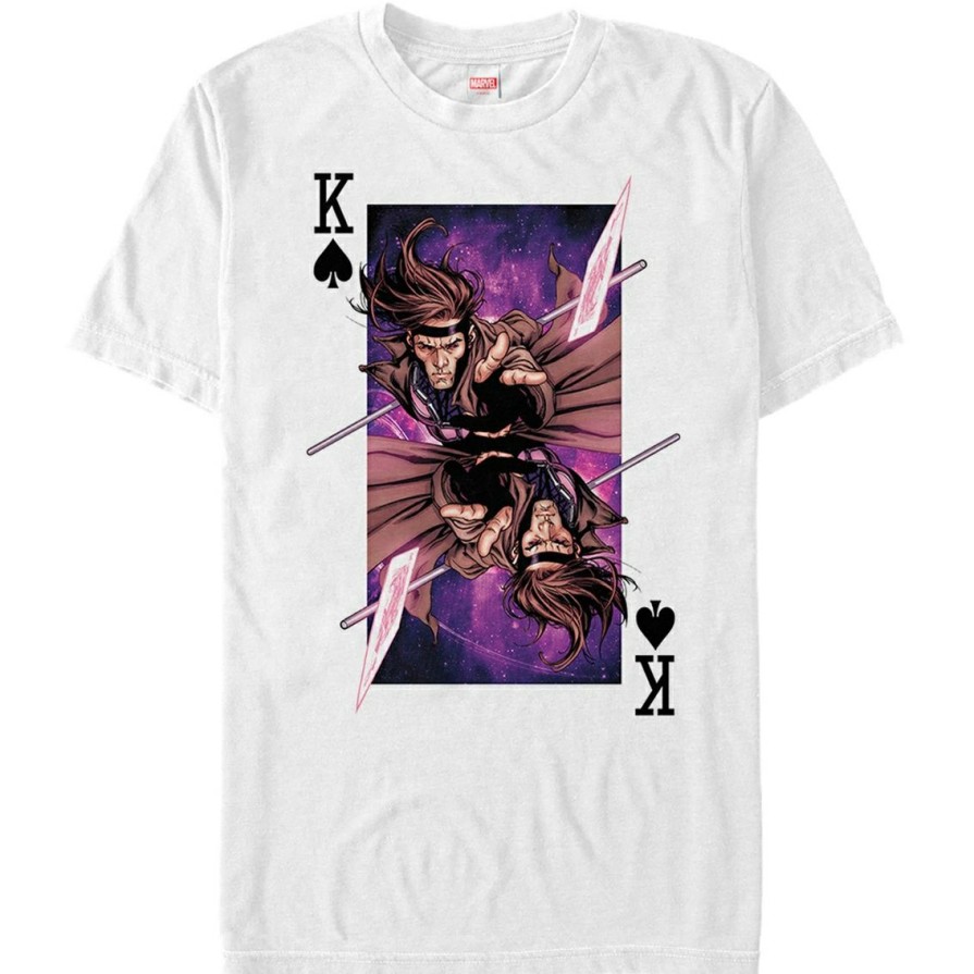 Men'S Clothing * | Buy Mad Engine Mens Marvel Gambit King T-Shirt White