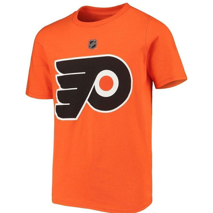 Men'S Clothing * | Wholesale Outerstuff Youth Philadelphia Flyers Primary Logo T-Shirt Orange