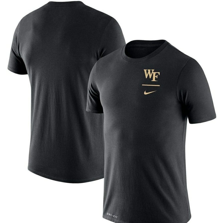 Men'S Clothing * | Hot Sale Men'S Nike Wake Forest Demon Deacons Logo Stack Legend Performance T-Shirt Black