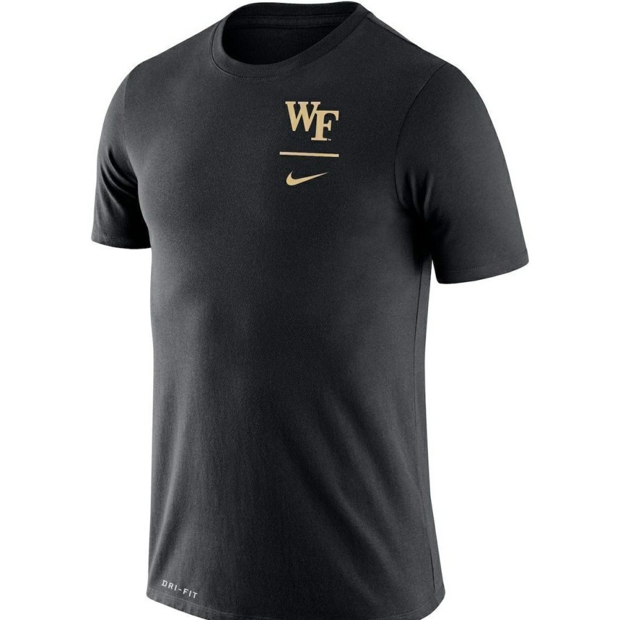 Men'S Clothing * | Hot Sale Men'S Nike Wake Forest Demon Deacons Logo Stack Legend Performance T-Shirt Black