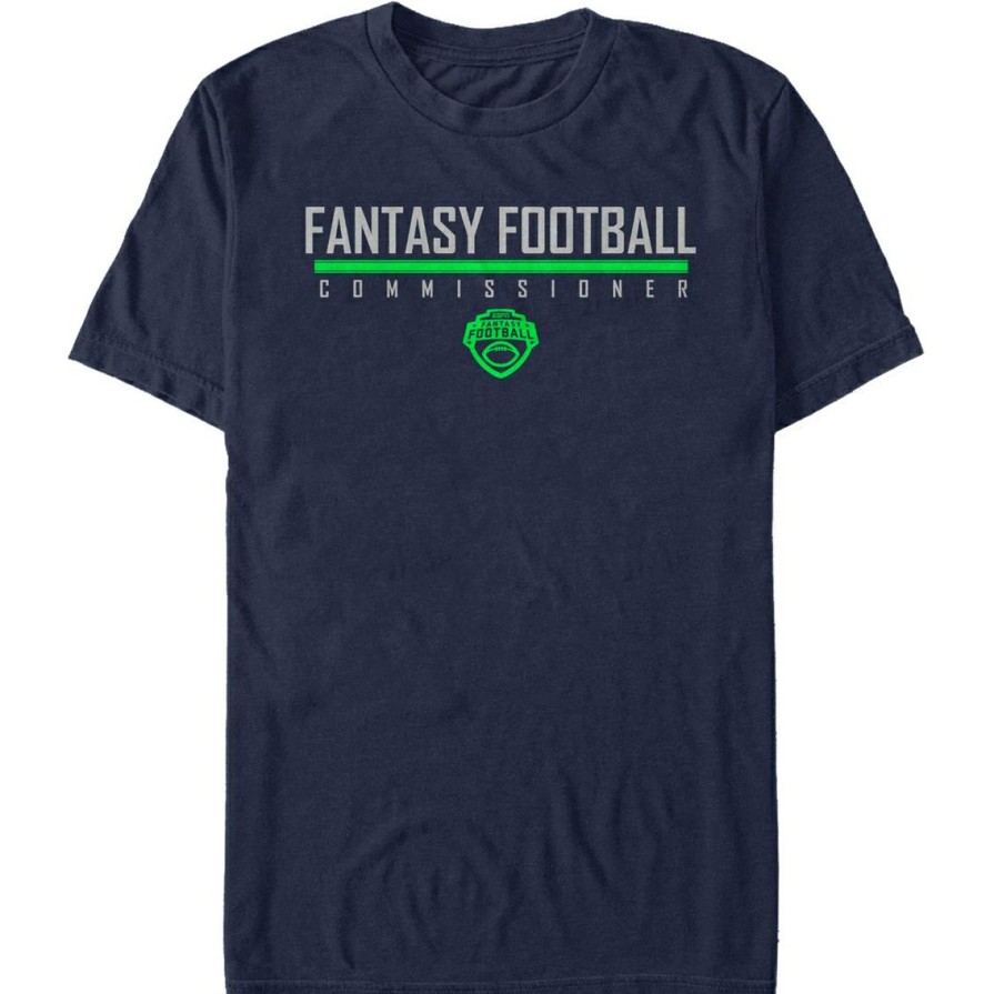 Men'S Clothing * | Promo Mad Engine Mens Espn Fantasty Commissioner T-Shirt Navy