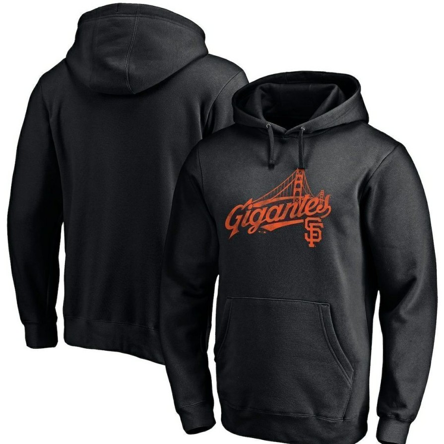 Men'S Clothing * | Outlet Men'S Fanatics Branded San Francisco Giants Gigantes Team Fitted Pullover Hoodie Black