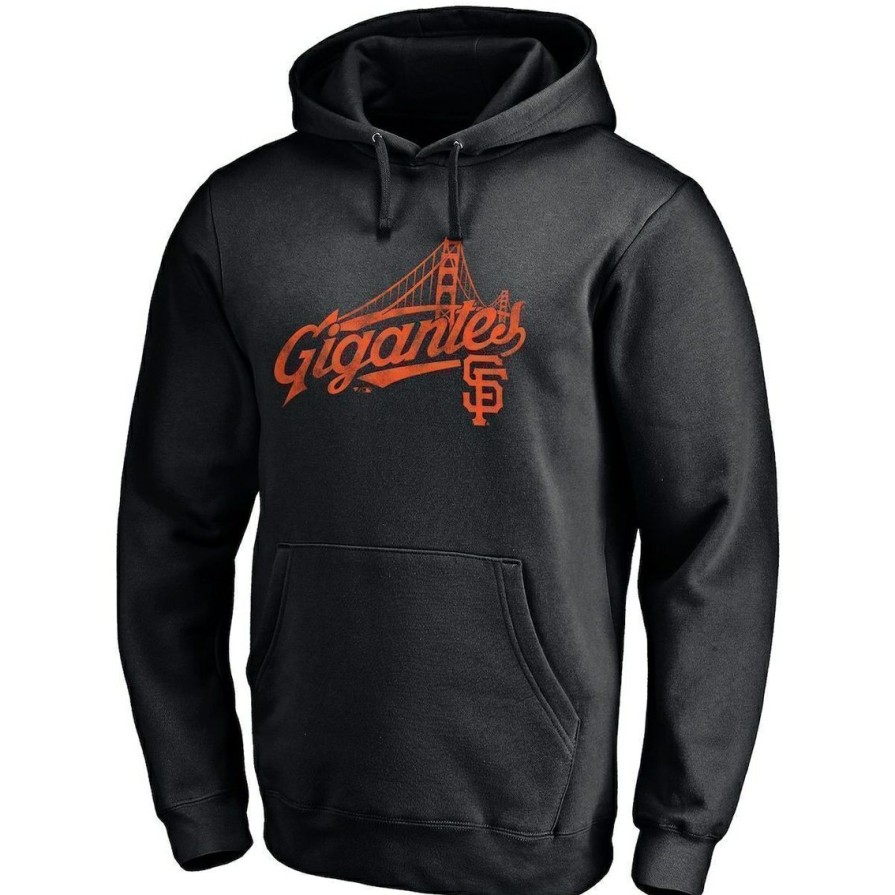 Men'S Clothing * | Outlet Men'S Fanatics Branded San Francisco Giants Gigantes Team Fitted Pullover Hoodie Black