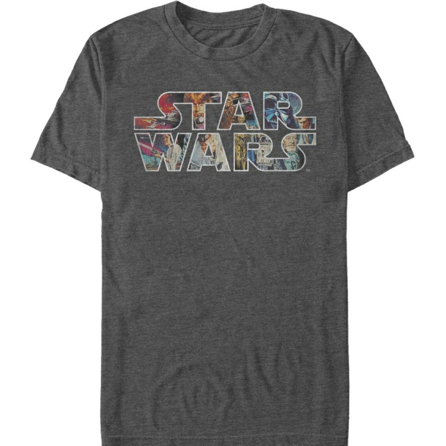 Men'S Clothing * | Wholesale Mad Engine Mens Star Wars Epic Logo T-Shirt Char Htr