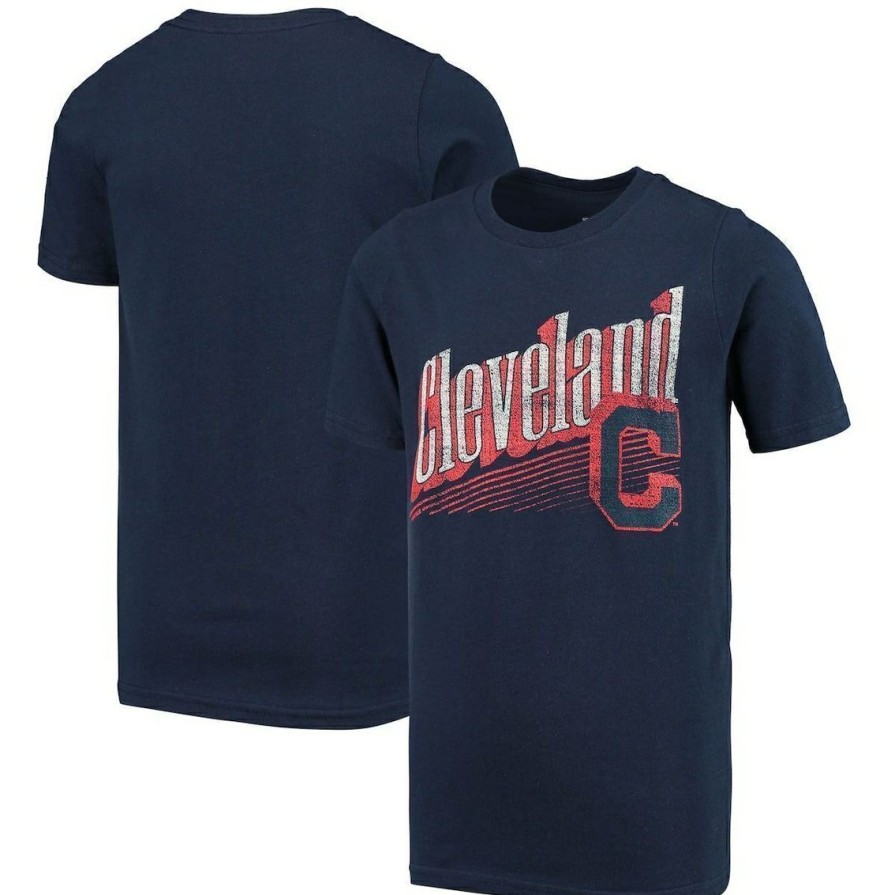 Men'S Clothing * | Deals Outerstuff Youth Cleveland Indians Winning Streak T-Shirt Navy