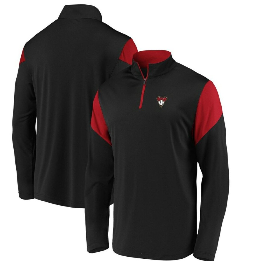 Men'S Clothing * | Outlet Men'S Fanatics Branded Black Arizona Diamondbacks Primary Logo Quarter-Zip Jacket