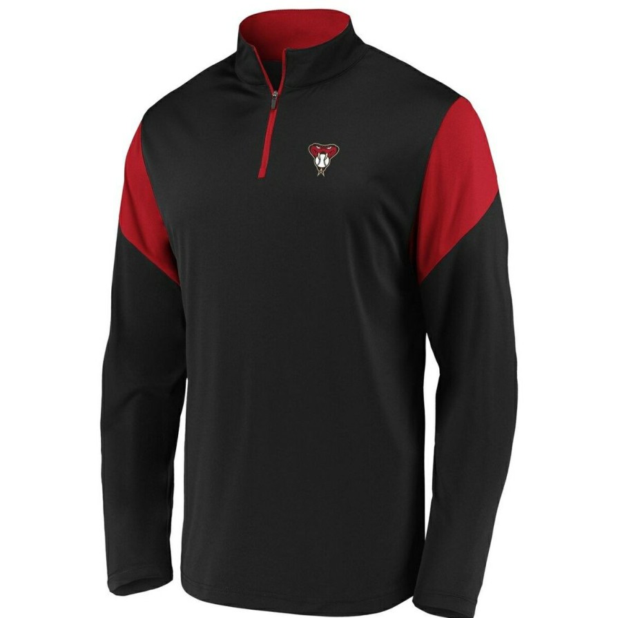 Men'S Clothing * | Outlet Men'S Fanatics Branded Black Arizona Diamondbacks Primary Logo Quarter-Zip Jacket