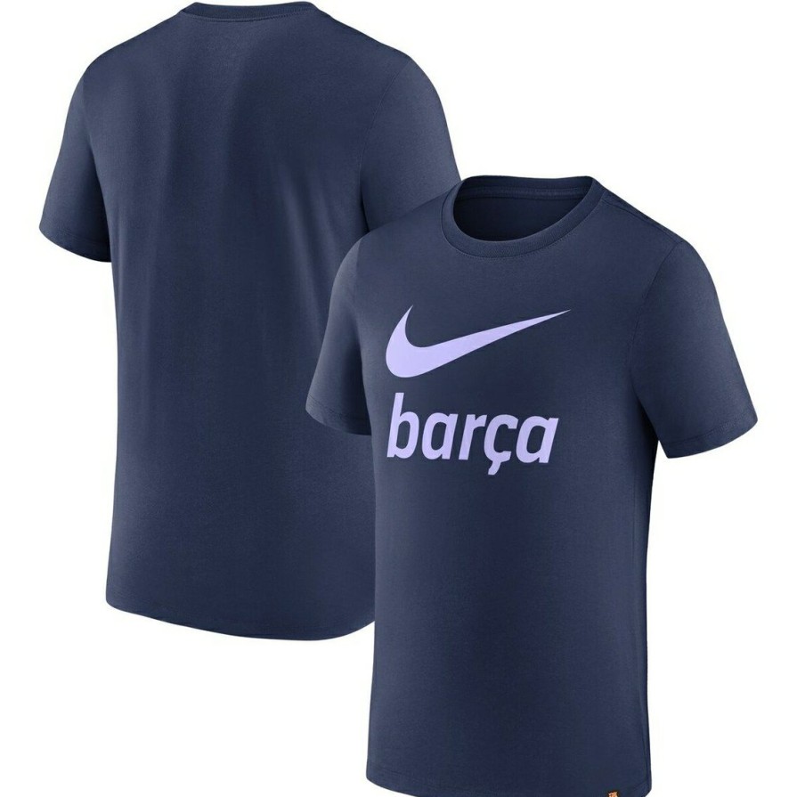 Men'S Clothing * | Best Reviews Of Men'S Nike Barcelona Swoosh Club T-Shirt Navy