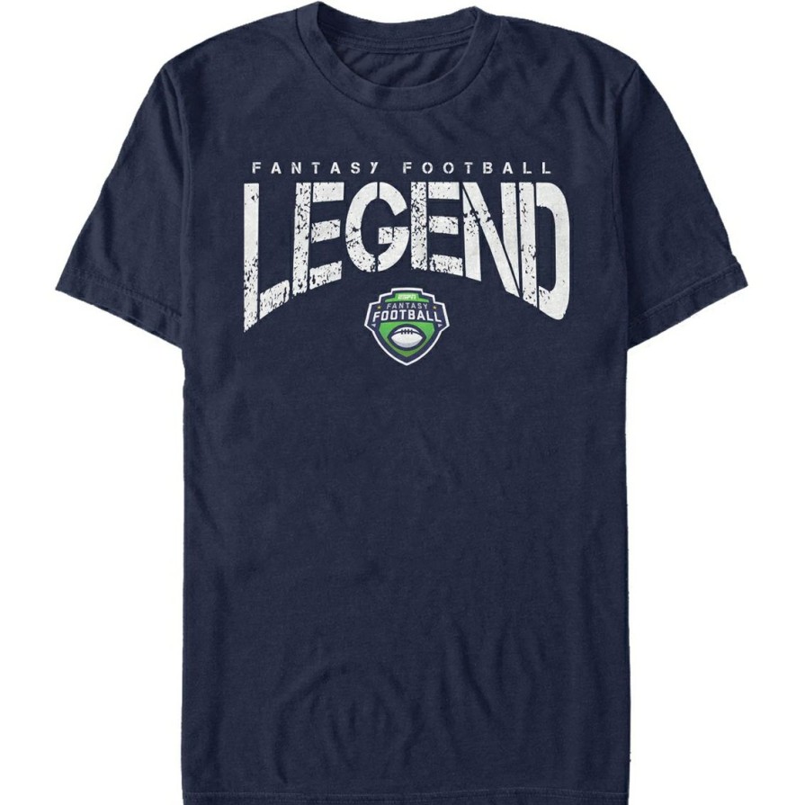 Men'S Clothing * | Promo Mad Engine Mens Espn Fantasy Football Legend T-Shirt Navy