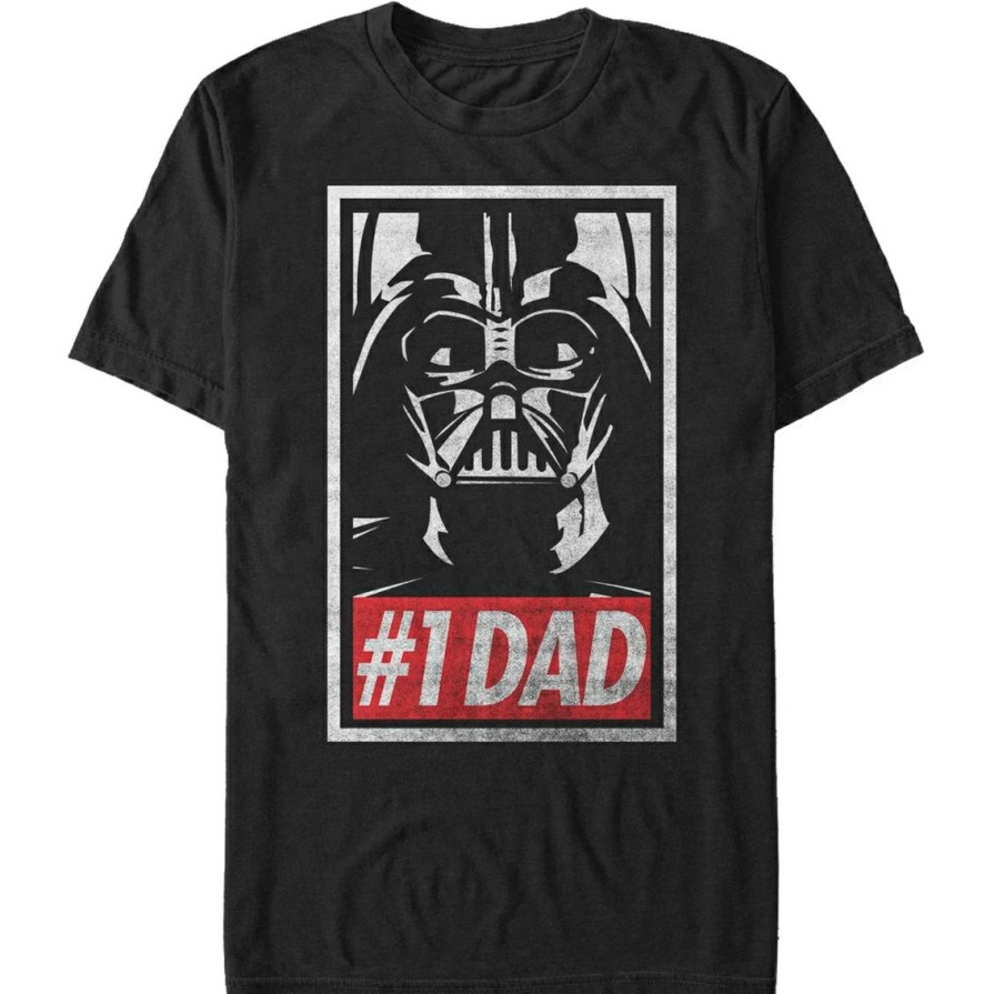 Men'S Clothing * | Best Deal Mad Engine Mens Star Wars Obey Dad T-Shirt Black