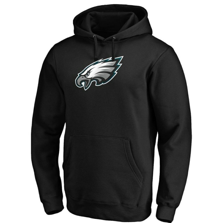 Men'S Clothing * | Best Deal Men'S Fanatics Branded Philadelphia Eagles Team Logo Pullover Hoodie Black