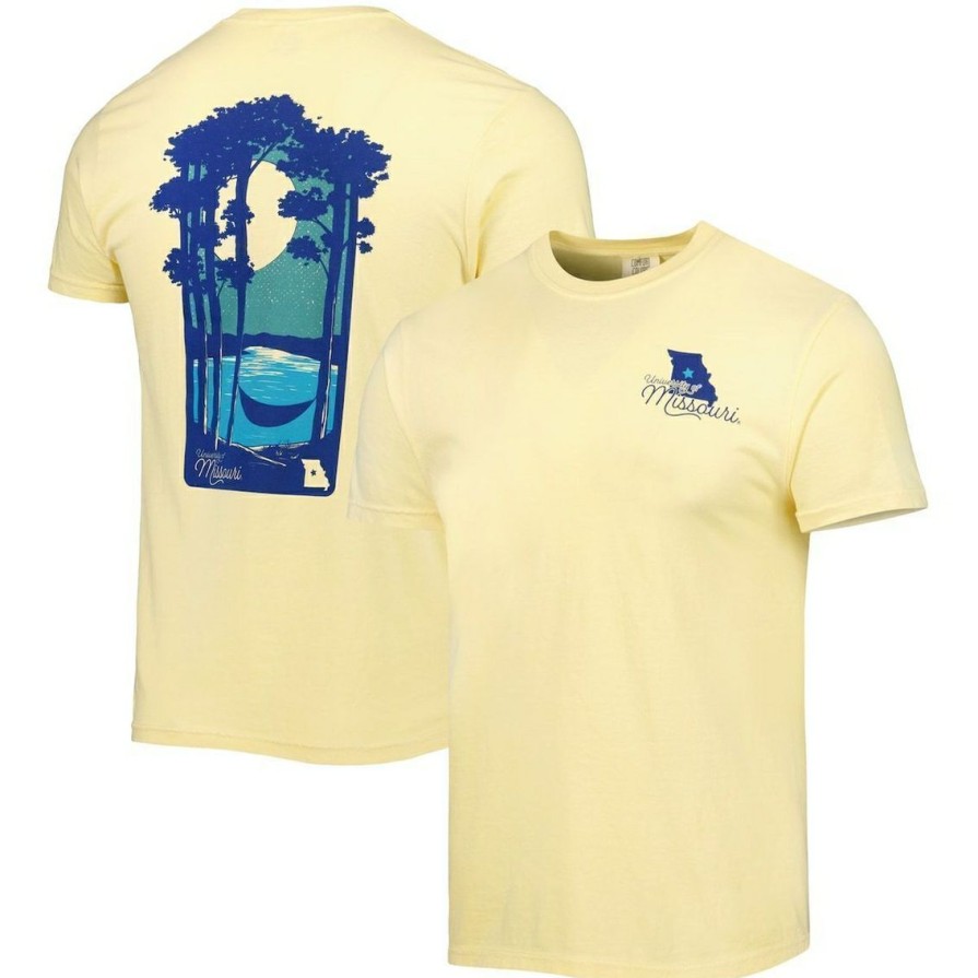 Men'S Clothing * | Cheap Image One Men'S Missouri Tigers Lake Life Comfort Color T-Shirt Cream