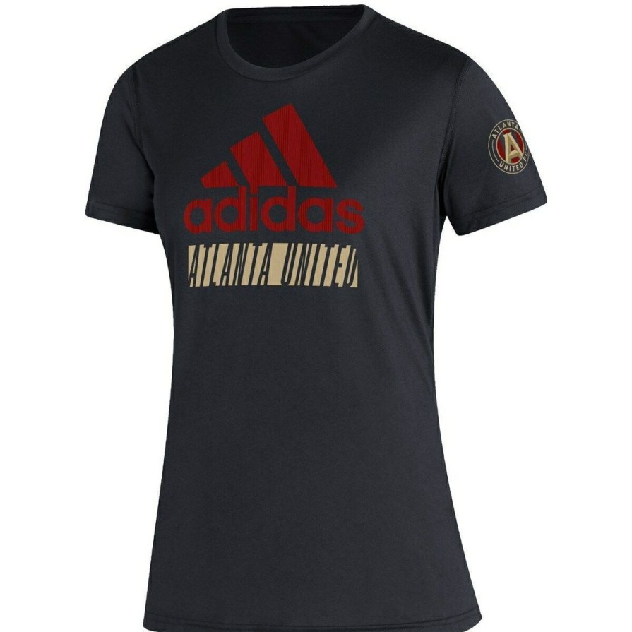 Men'S Clothing * | Buy Women'S Adidas Atlanta United Fc Creator Vintage Aeroready T-Shirt Black