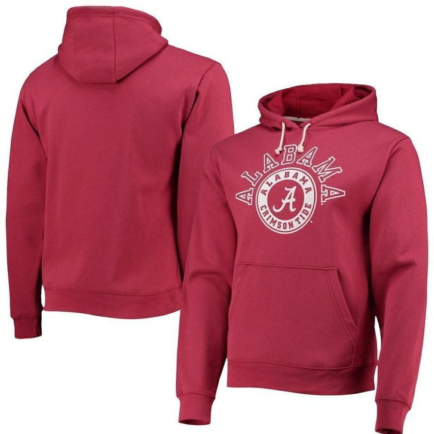 Men'S Clothing * | Flash Sale Men'S League Collegiate Wear Alabama Tide Seal Neuvo Essential Fleece Pullover Hoodie Crimson