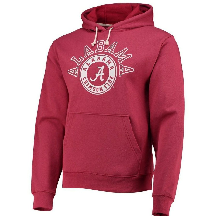 Men'S Clothing * | Flash Sale Men'S League Collegiate Wear Alabama Tide Seal Neuvo Essential Fleece Pullover Hoodie Crimson