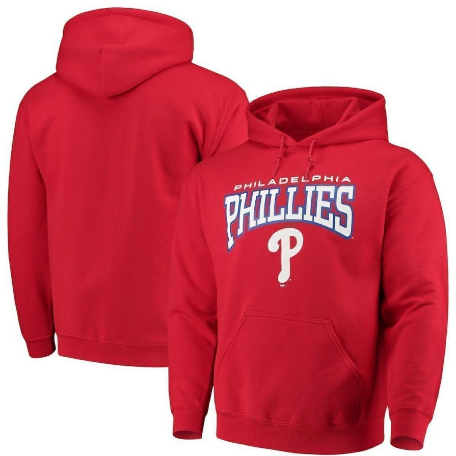 Men'S Clothing * | Best Sale Men'S Stitches Philadelphia Phillies Team Pullover Hoodie Red