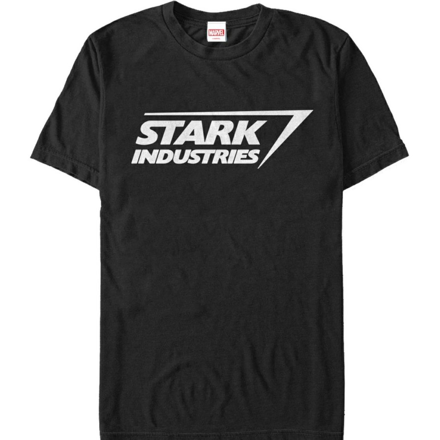 Men'S Clothing * | Discount Mad Engine Mens Marvel Stark Logo T-Shirt Black